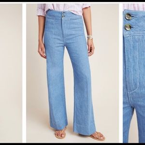 NWT Anthropologie Wide Leg Trouser Jeans